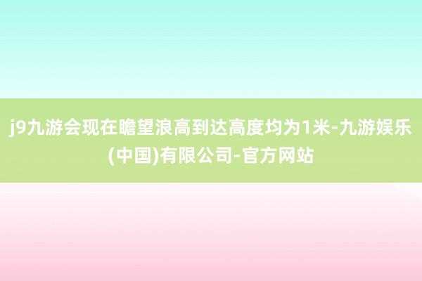 j9九游会现在瞻望浪高到达高度均为1米-九游娱乐(中国)有限公司-官方网站